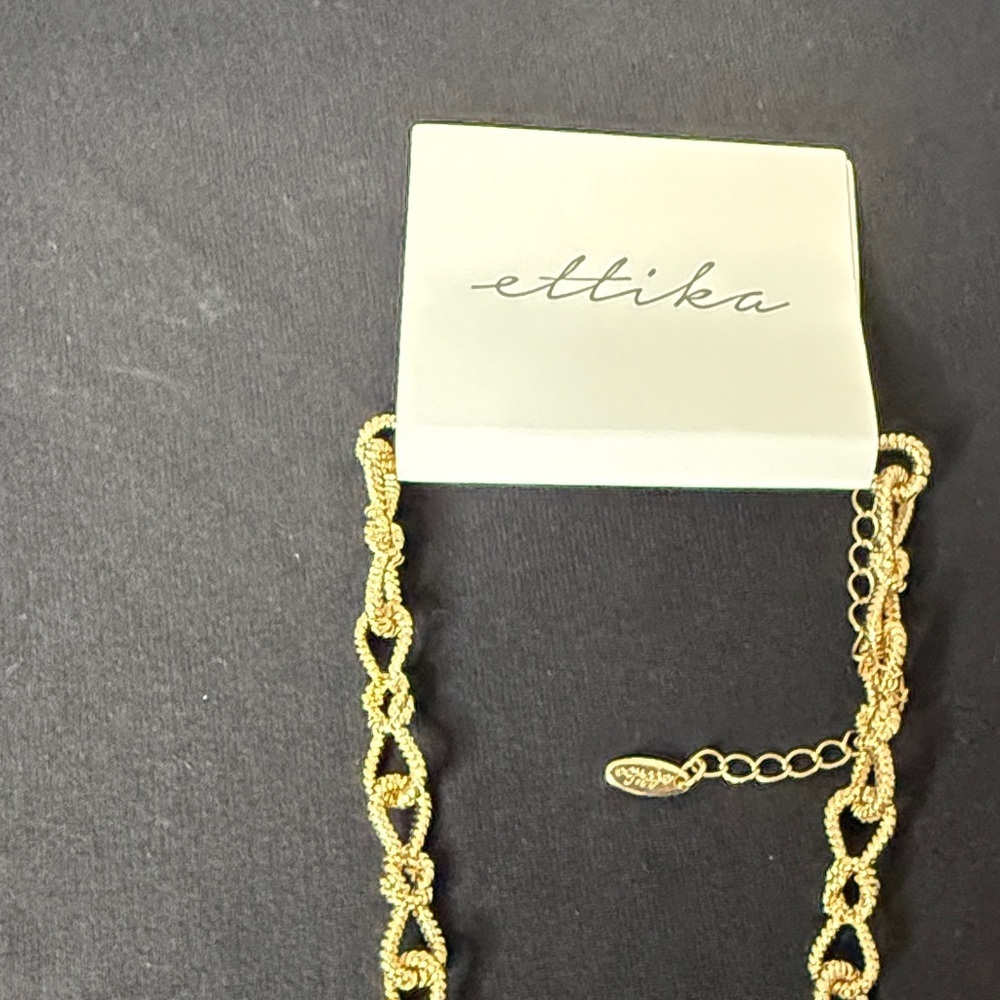 ettika Gold Twisted Link Necklace - Picture 5 of 5